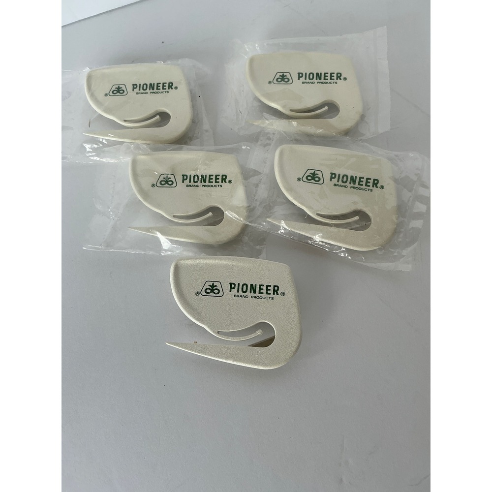 Pioneer Letter Opener Safety Blade Magnetic Lot of 5 White Vintage NWT
